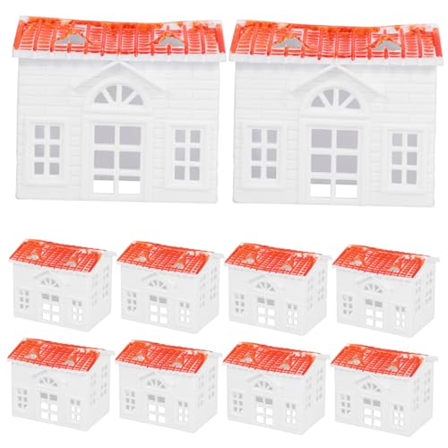 Hohopeti 10 Stück Teiliges Kleines Villenmodell Simulation Building Model Dekoration Micro Landschaft Miniatur Haus Dekor für Indoor Outdoor DIY Micro Landschaft von Hohopeti