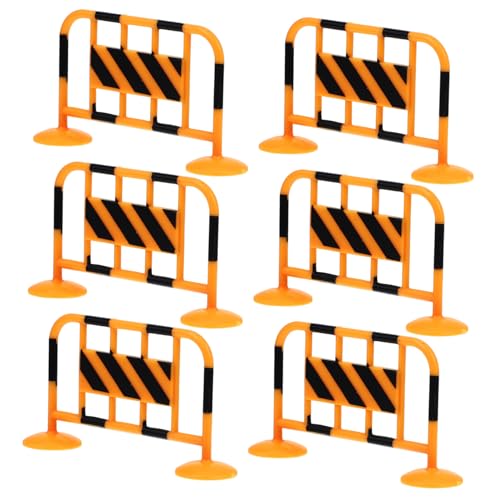 Hohopeti 10 Stück Teiliges Mini Verkehrszeichen mit Realistischen Straßenbarrieren und Zäunen Pädagogisches Straßenschild für Verkehrsverständnis und Kognitiver Entwicklung von Hohopeti