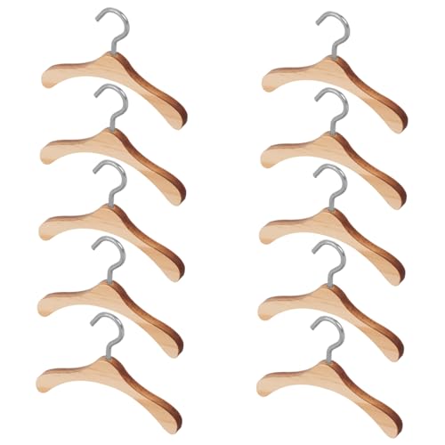Hohopeti 10 Stück Teiliges Miniatur Holz kleiderbügel für Puppenkleidung Stabile Mini Doll Clothes Hanger Praktisches Puppenhaus Zubehör für Puppen und Miniaturdekorationen Hohopeti 10 Stück Teiliges Miniatur Holz kleiderbügel für Puppenkleidung Stabile Mini Doll Clothes Hanger Praktisches Puppenhaus Zubehör für Puppen und Miniaturdekorationen von Hohopeti