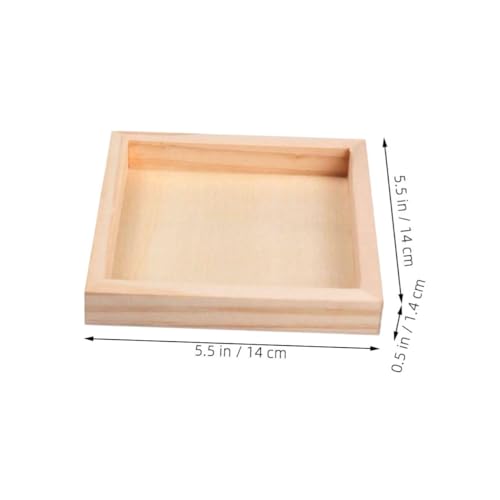 Hohopeti 10 Stück Teiliges Stabiles Holztablett Aufbewahrungstablett Puzzle Holzpuzzle Organizer Großes Quadratisches Holztablett zur Sicheren Blocklagerung und Ordentlicher Aufbewahrung von Hohopeti