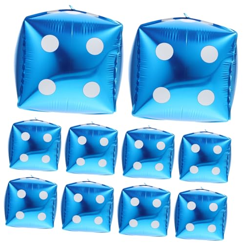 Hohopeti 10 Stück Teiliges Würfel Folienballon Blau Dicke Langlebige Partydekoration für Spielnacht Themenparty Indoor Outdoor Einsatz Attraktives Spiel Deko Zubehör Hohopeti 10 Stück Teiliges Würfel Folienballon Blau Dicke Langlebige Partydekoration für Spielnacht Themenparty Indoor Outdoor Einsatz Attraktives Spiel Deko Zubehör von Hohopeti