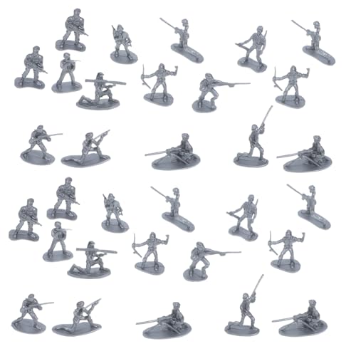 Hohopeti 100 Stück Miniatur Soldaten Figuren Realistische Militärmodelle für Sandkasten Dekoration und Rollenspiele für Kreative Miniaturszenen von Hohopeti