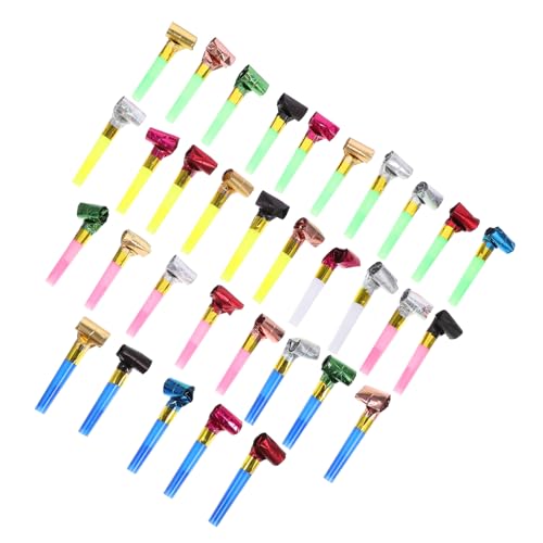 Hohopeti 100 Stück Partybläser Krachmacher Bunte Jubelhörner Lustige Tröten für Silvester Geburtstagsfeier Partyzubehör Einfache Handhabung Laute Noisemakers Hohopeti 100 Stück Partybläser Krachmacher Bunte Jubelhörner Lustige Tröten für Silvester Geburtstagsfeier Partyzubehör Einfache Handhabung Laute Noisemakers von Hohopeti