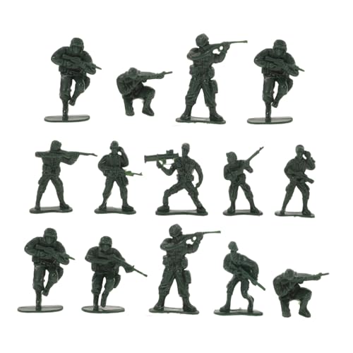Hohopeti 100 Stück Teiliges Mini Soldaten Modell aus Kunststoff Detailreiche Miniatur Figuren für Sandtisch Dekoration und Sammler Stabile Militärische Miniatur Soldaten für Heim und Büro von Hohopeti