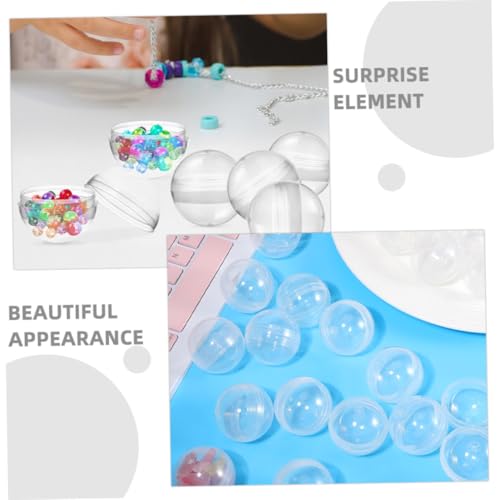 Hohopeti 100 Stück Transparente Große Befüllbare Kunststoffkapseln für Spielzeugautomaten Vielseitige Überraschungskugeln Partygeschenke und Füllmaterial für Ostern und Feiern von Hohopeti