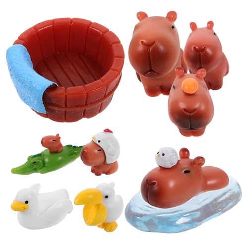 Hohopeti 10Stücke Tierfiguren aus Kunstharz Teiliges Niedliche Tierdekoration für Mikrolandschaften Desktop Dekoration und Wasserschwein Figuren mit Zarten Hohopeti 10Stücke Tierfiguren aus Kunstharz Teiliges Niedliche Tierdekoration für Mikrolandschaften Desktop Dekoration und Wasserschwein Figuren mit Zarten von Hohopeti