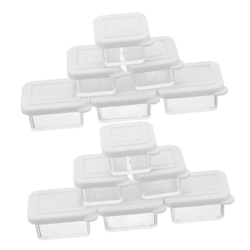 Hohopeti 12 Sätze Teiliges Miniatur Dollhouse Zubehör Transparente Lebensmittel Aufbewahrungsboxen mit Schaufel Platzsparende Kunststoff Organizer für Puppenhaus Dekoration und Kreatives von Hohopeti