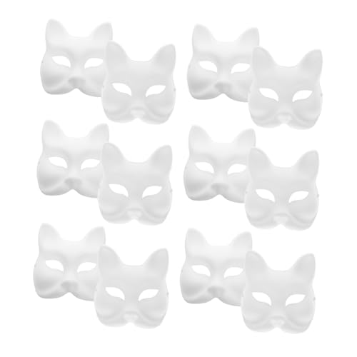 Hohopeti 12 Stück Teiliges DIY Papiermasken Handbemalbare Halbes Gesichtsmaske für Fasching Geburtstag Karneval und Maskenball Inklusive Katzen und Fuchsdesigns zum Bemalen und Gestalten Hohopeti 12 Stück Teiliges DIY Papiermasken Handbemalbare Halbes Gesichtsmaske für Fasching Geburtstag Karneval und Maskenball Inklusive Katzen und Fuchsdesigns zum Bemalen und Gestalten von Hohopeti