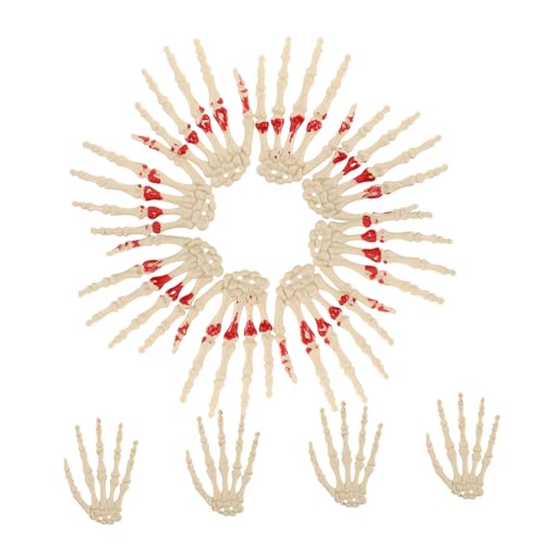 Hohopeti 12 Stück Teiliges Halloween Skelett Hand Modell aus Kunststoff Realistische Knochen Deko für Innen und Außen Leichte Wiederverwendbare Dekoration für Gruselige Party und Haunted Hohopeti 12 Stück Teiliges Halloween Skelett Hand Modell aus Kunststoff Realistische Knochen Deko für Innen und Außen Leichte Wiederverwendbare Dekoration für Gruselige Party und Haunted von Hohopeti