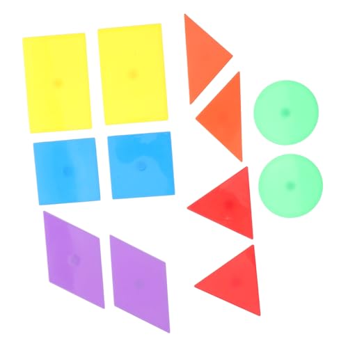 Hohopeti 12 Stück Teiliges Magnetisches mit Flachen Formen Robustes Lernspielzeug für Rechtecke Quadrate Dreiecke und Parallelogramme Geometrischen Wahrnehmung von Hohopeti