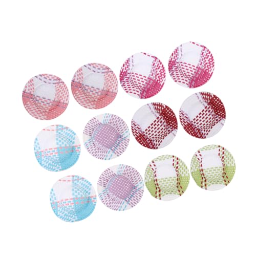 Hohopeti 12 Stück Teiliges Mini Bastelset Bunte Kleine Papierstoff Hüte Vielseitige Miniatur Puppenhüte für DIY Dekoration Foto Requisite Haarschmuck und Wohnaccessoires von Hohopeti