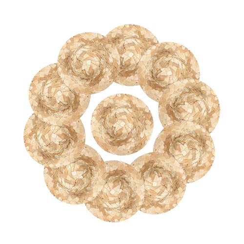 Hohopeti 12 Stück Teiliges Mini Strohhüte aus Geflochtenem Stroh Handgefertigte Stabile Bastelmützen für Puppen und DIY Dekoration für Miniaturen und Partyaccessoires Hohopeti 12 Stück Teiliges Mini Strohhüte aus Geflochtenem Stroh Handgefertigte Stabile Bastelmützen für Puppen und DIY Dekoration für Miniaturen und Partyaccessoires von Hohopeti