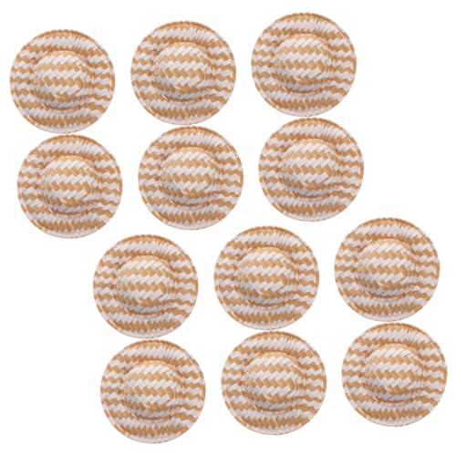 Hohopeti 12 Stück Teiliges Mini Strohhüte für DIY Basteln Puppenhaus Deko Kleine Handgefertigte Hüte für Puppen und Haaraccessoires Natürliche Mini Hüte für Kreative Bastelprojekte und Hohopeti 12 Stück Teiliges Mini Strohhüte für DIY Basteln Puppenhaus Deko Kleine Handgefertigte Hüte für Puppen und Haaraccessoires Natürliche Mini Hüte für Kreative Bastelprojekte und von Hohopeti