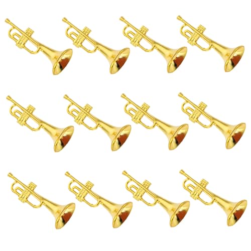 Hohopeti 12 Stück Teiliges Miniatur Musikinstrument Modell DIY Weihnachtskranz Zubehör Goldene Trompete Attrappe Weihnachtliche Baumdekoration Kindgerechte Gestaltung Geschenkidee Hohopeti 12 Stück Teiliges Miniatur Musikinstrument Modell DIY Weihnachtskranz Zubehör Goldene Trompete Attrappe Weihnachtliche Baumdekoration Kindgerechte Gestaltung Geschenkidee von Hohopeti