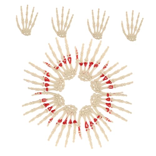Hohopeti 12 Stück Teiliges Plastik Skelett Hände Halloween Deko Wetterfeste Gruselige Handknochen Requisiten für Spukhaus Friedhof und Party Realistische Knochen mit Detailreicher Hohopeti 12 Stück Teiliges Plastik Skelett Hände Halloween Deko Wetterfeste Gruselige Handknochen Requisiten für Spukhaus Friedhof und Party Realistische Knochen mit Detailreicher von Hohopeti