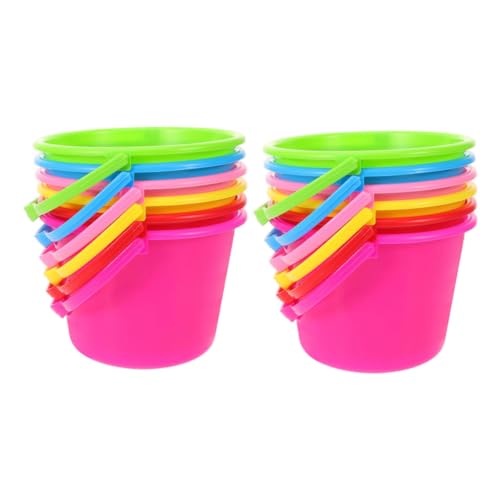 Hohopeti 12 Stück Teiliges Sandspieleimer für Kleine Bunte Strandkübel Multifunktional Motorikfördernd Lebendige Farben für Strand Sandkasten und Outdoor Spielspaß von Hohopeti