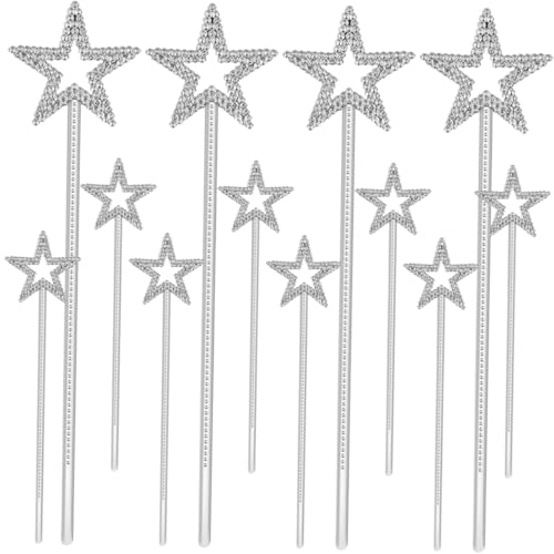 Hohopeti 12 Stück Teiliges Zauberstäbe Silber Sternform Glitzernde Feenstäbe für Partyspiel Geburtstagsdeko Fasching Kostüm Kindergeburtstag Zubehör Hohopeti 12 Stück Teiliges Zauberstäbe Silber Sternform Glitzernde Feenstäbe für Partyspiel Geburtstagsdeko Fasching Kostüm Kindergeburtstag Zubehör von Hohopeti