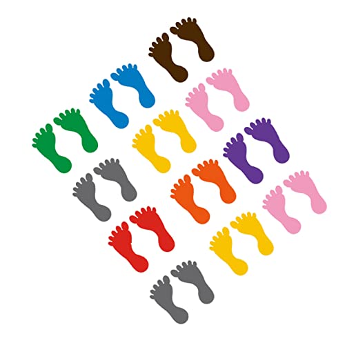 Hohopeti 12Paare Aufkleber für PVC Bodenaufkleber Gemischten Farben rutschfeste Dekoration für Badezimmer Kindergarten Spielzimmer und Mehr Langlebig von Hohopeti