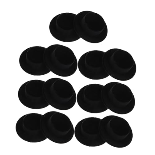 Hohopeti 15 Stück Teiliges Miniatur-puppenhüte aus Schwarzem Dekorative Clown Schneemann-hüte für DIY Bastelprojekte Puppenaccessoires und Kreative Mini-deko Vielseitig für Handarbeiten und von Hohopeti