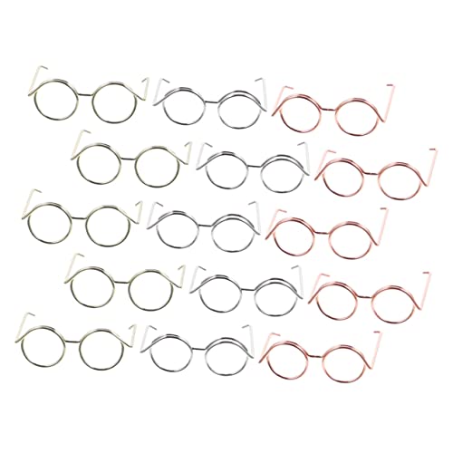 Hohopeti 15 Stück Teiliges Puppenbrillen aus Metalldraht Leichte Miniatur Brillenrahmen in Roségold Silber und Gold Modisches Puppenzubehör für Kostüm und Basteln Passend für Kleine Puppen Hohopeti 15 Stück Teiliges Puppenbrillen aus Metalldraht Leichte Miniatur Brillenrahmen in Roségold Silber und Gold Modisches Puppenzubehör für Kostüm und Basteln Passend für Kleine Puppen von Hohopeti