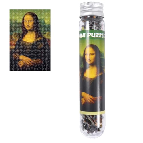 Hohopeti 150 Stück Teiliges Mini Puzzle Set für Erwachsene mit Berühmtem Gemälde Motiv Kreatives Papier Puzzle im Reagenzglas Präzise Geschnitten Edukatives Knobelspiel zur Stressreduktion von Hohopeti