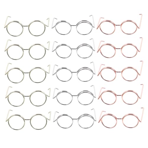 Hohopeti 15Stücke Teiliges Puppenzubehör Puppenbrille Roségold und Langlebige Leichte Brillen für DIY Projekte und Puppenkostüme Hohopeti 15Stücke Teiliges Puppenzubehör Puppenbrille Roségold und Langlebige Leichte Brillen für DIY Projekte und Puppenkostüme von Hohopeti
