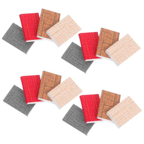 Hohopeti 16 Stück Maßstab Elegante Blätterbare Puppenhaus Dekoration Realistische Langlebige Papierversion für Schlafzimmer und Arbeitszimmer Accessoires von Hohopeti