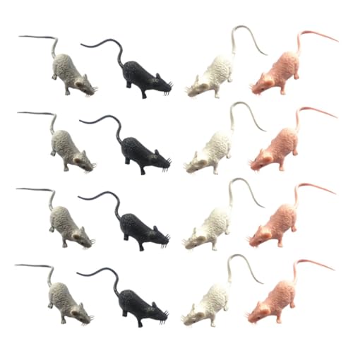 Hohopeti 16 Stück Teiliges Realistische Kleine Mausmodelle aus Kunststoff Wetterfest Detailgetreu für Halloween deko Garten Partydekoration in Schwarz Weiß und Rosa Streich Spielzeugratten Hohopeti 16 Stück Teiliges Realistische Kleine Mausmodelle aus Kunststoff Wetterfest Detailgetreu für Halloween deko Garten Partydekoration in Schwarz Weiß und Rosa Streich Spielzeugratten von Hohopeti
