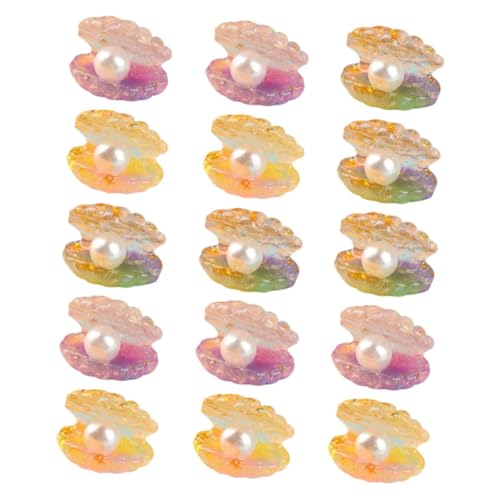 Hohopeti Zarte Harz Mini Shell Figuren Set 18 Stücke Nacht-Glow Perlen Shell Decor Für von Hohopeti