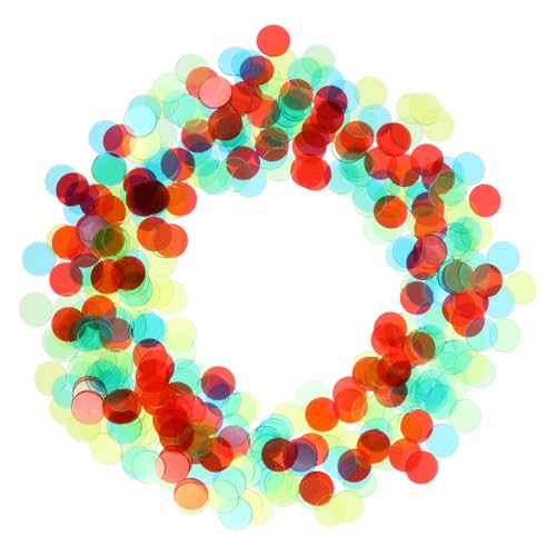 Hohopeti 1Satz Bingo Chips aus Kunststoff Farbige Zählmarker Spielzeuge für Partys und Klassenzimmer Langlebig und Transparent von Hohopeti