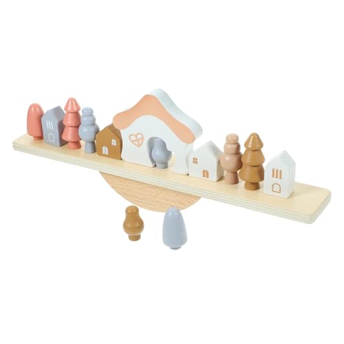 Hohopeti 1Satz Cartoon Stapelspielzeug aus Holz Pädagogisches Balancierspielzeug für Fördert Feinmotorik und Hand Auge Koordination für Frühe Bildung und von Hohopeti