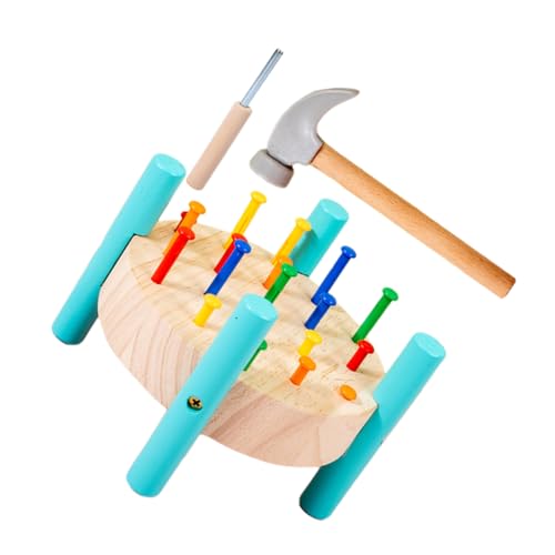 Hohopeti 1Satz Hämmerndem für Tischhammer Holznägeln Montessori Lernspielzeug für Kleinkinder Fördert und Koordination Farben Spaß von Hohopeti