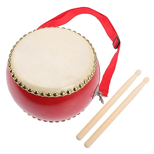 Hohopeti 1Satz Hölzerne Percussion Trommel aus Rindsleder Musikalisches für Frühkindliche Bildung für Jungen und Mädchen Fördert Rhythmusgefühl und Koordination von Hohopeti