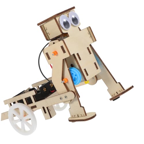 Hohopeti 1Satz Hölzernes Roboterspielzeug DIY Wissenschaftliches Experimentierset Für Pädagogisches Bausatzspielzeug Technikverständnis Und Eltern Bindung von Hohopeti