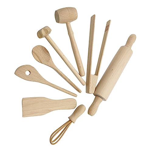 Hohopeti 1Satz Holzküchen Spielset für Teiliges aus Robustem Buchenholz für Rollenspiele der Kinderküche Vielseitiger Löffel und Spatel Kreative Hohopeti 1Satz Holzküchen Spielset für Teiliges aus Robustem Buchenholz für Rollenspiele der Kinderküche Vielseitiger Löffel und Spatel Kreative von Hohopeti