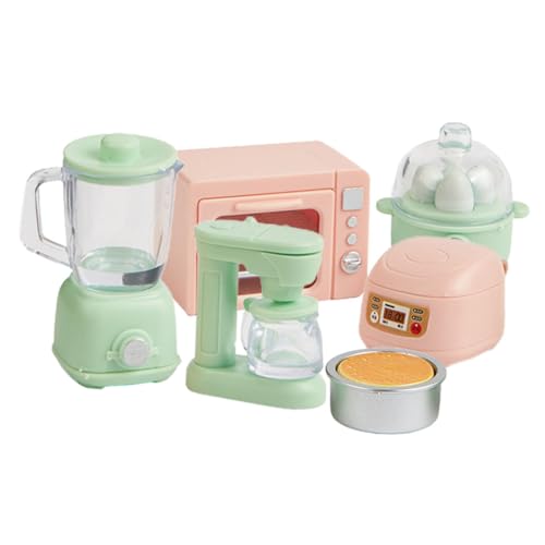 Hohopeti 1Satz Miniaturküchenmodell mit Realistischen Utensilien Farbige Puppenhaus Dekoration für Kreative Mikrolandschaften und Spielszene für Miniaturküchenliebhaber von Hohopeti