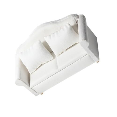 Hohopeti 1Satz Miniaturmöbel für Puppenhaus Teiliges Sofa mit Kissen Geeignet für DIY Mini House Leicht und Tragbar für Kreative Spielideen und Fotostütze von Hohopeti