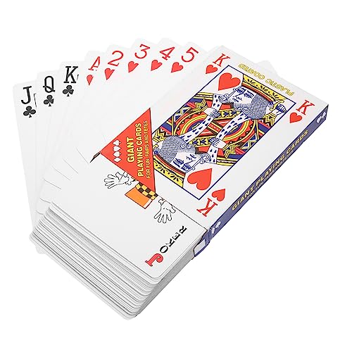 Hohopeti 1Satz Riesige Spielkarten Große Pokerspielkarten für Partydekoration und wasserdichte Spielkarten für Zuhause Bars und Partys für Freunde Hohopeti 1Satz Riesige Spielkarten Große Pokerspielkarten für Partydekoration und wasserdichte Spielkarten für Zuhause Bars und Partys für Freunde von Hohopeti