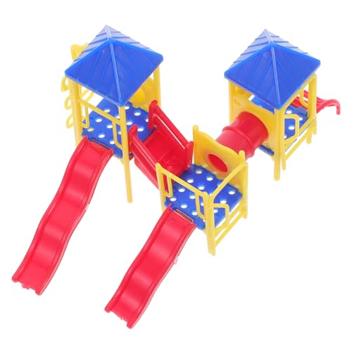 Hohopeti 1Satz Spielplatz Modell für Puppenhaus Rutschen und Sandtisch Dekoration für Langlebig und Detailreich Perfektes Garten und Spielplatzzubehör von Hohopeti