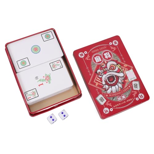Hohopeti 1Satz Teilige Mahjong Spielkarten aus Hochwertigem Material Tragbares Party Mahjong mit Würfeln für Zuhause Reisen und Gesellige Runden Hohopeti 1Satz Teilige Mahjong Spielkarten aus Hochwertigem Material Tragbares Party Mahjong mit Würfeln für Zuhause Reisen und Gesellige Runden von Hohopeti