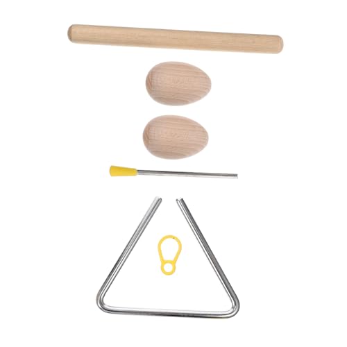 Hohopeti 1Satz Triangel Musikinstrumente für Teiliges mit Holzschlägel und Eierschüttlern für Musikalische Früherziehung und Rhythmusentwicklung Hohopeti 1Satz Triangel Musikinstrumente für Teiliges mit Holzschlägel und Eierschüttlern für Musikalische Früherziehung und Rhythmusentwicklung von Hohopeti