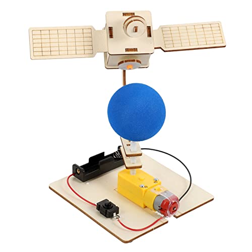 Hohopeti 1Satz Wissenschaftsprojekt DIY Holz Satellitenmodell für Ab Jahren Fördert Lernen Kreativität Sicheres und Langlebiges Holz Bildungsspielzeug für Jungen von Hohopeti