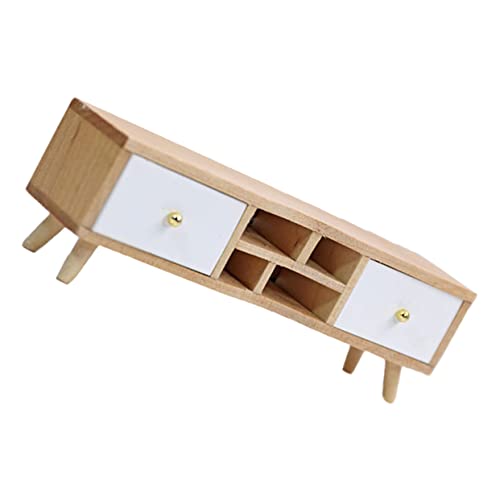 Hohopeti 1Stk Möbelminiaturen Mini-Schubladenmodell Fernsehtisch Ornament wohnzimmermöbel Modelle minikühlschrank holzschrank Handwerk Filigrane Möbel hölzern schmücken Lagerregal Ob11 von Hohopeti