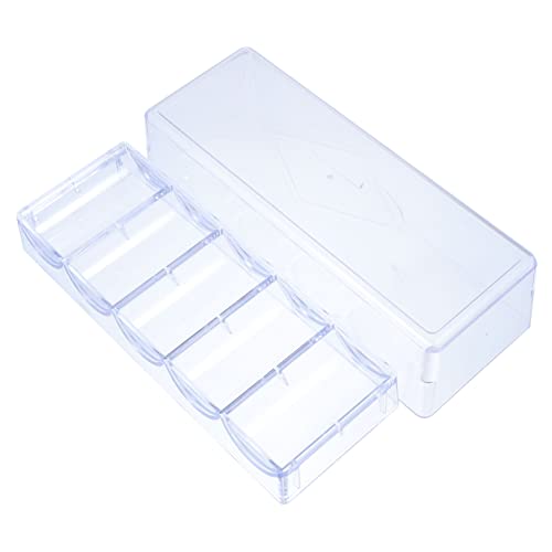 Hohopeti 1Stück Kleiner Mahjong Chips Aufbewahrungsbox Transparente Spielchip Container mit Deckel Sicher für Mahjong und Kartenspiele Platzsparend und Praktisch von Hohopeti