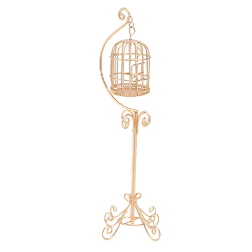 Hohopeti Elegante Mini-vogelkäfig-metallstütze Für Das Outdoor-mini- -szenenmodell von Hohopeti