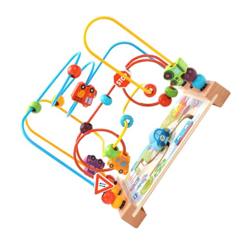 Hohopeti 1Stück Multifunktionales Labyrinth aus Holz für Lustiges Perlen Maze Kognitiven Fähigkeiten und Geometrischen Formen Sicher und Langlebig Geeignet von Hohopeti