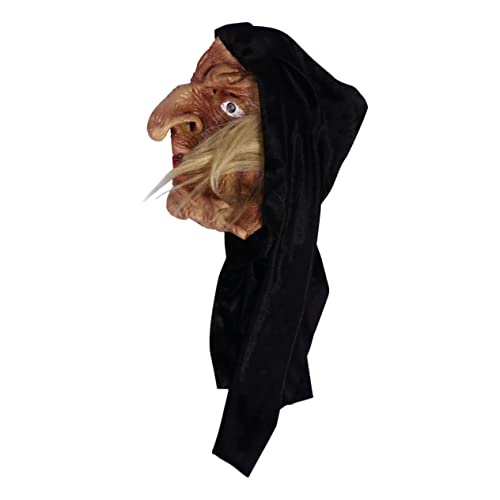 Hohopeti 1stk Horror Hexenmaske Nonne Maske Hexenkostüm Für Damen Maske Für Erwachsene Alte Dame Gruselig Halloween-cosplay Maskerademasken Masken Für Erwachsene Haarmasken Bilden Emulsion von Hohopeti