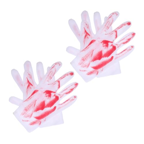 Hohopeti 2 Paare Blutige Handschuhe Deko Halloween Requisiten Gruselige Handschuhe Kostüm Zubehör Horror Party Dekoration für Spukhaus Karneval Hohopeti 2 Paare Blutige Handschuhe Deko Halloween Requisiten Gruselige Handschuhe Kostüm Zubehör Horror Party Dekoration für Spukhaus Karneval von Hohopeti