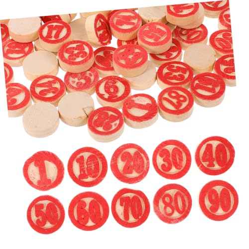 Hohopeti 2 Sätze Holz Schachfiguren Ersatzspielsteine Kompakt Leicht Tragbar Zahlen Bingo Schach Ersatzteile für Brettspiele Lernspiel und Bastelprojekte Robust Langlebig Leicht Handlich von Hohopeti