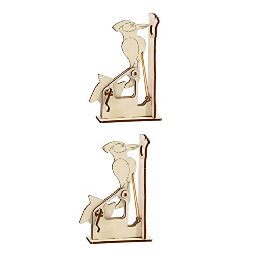 Hohopeti 2 Sätze Holzpuzzle Woodpecker DIY Modellspielzeug ohne Kleben Pädagogisch Förderndes Bauspielzeug für Kreative Bastelarbeit Holzmontage Spiel von Hohopeti